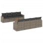 vidaXL Set de muebles de jardín 9 pzas y cojines ratán sintético gris vidaXL Set de muebles de jardín 9 pzas y cojines ratán sintético gris