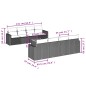 vidaXL Set de muebles de jardín 9 pzas y cojines ratán sintético gris vidaXL Set de muebles de jardín 9 pzas y cojines ratán sintético gris