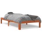 vidaXL Estructura de cama madera maciza pino marrón cera 100x200 cm vidaXL Estructura de cama madera maciza pino marrón cera 100x200 cm