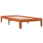 vidaXL Estructura de cama madera maciza pino marrón cera 100x200 cm vidaXL Estructura de cama madera maciza pino marrón cera 100x200 cm