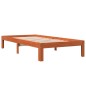 vidaXL Estructura de cama madera maciza pino marrón cera 100x200 cm vidaXL Estructura de cama madera maciza pino marrón cera 100x200 cm