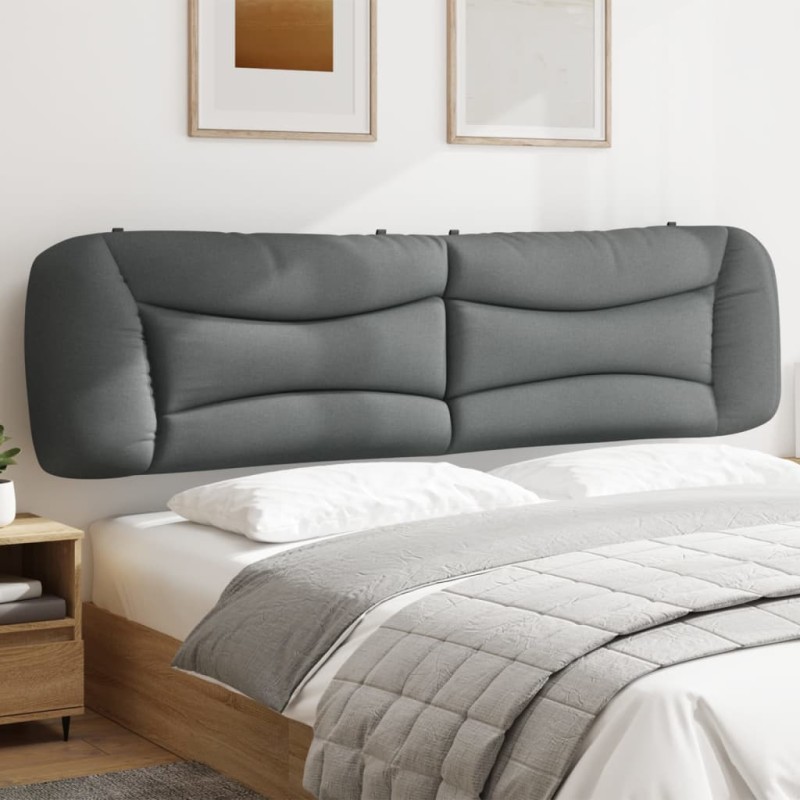 vidaXL Cabecero de cama acolchado tela gris claro 200 cm vidaXL Cabecero de cama acolchado tela gris claro 200 cm