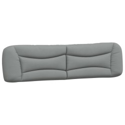 vidaXL Cabecero de cama acolchado tela gris claro 200 cm