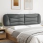 vidaXL Cabecero de cama acolchado tela gris claro 200 cm vidaXL Cabecero de cama acolchado tela gris claro 200 cm