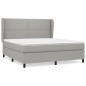 vidaXL Cama box spring con colchón tela gris claro 180x200 cm vidaXL Cama box spring con colchón tela gris claro 180x200 cm