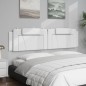 vidaXL Cabecero de cama acolchado cuero sintético blanco 200 cm vidaXL Cabecero de cama acolchado cuero sintético blanco 200 cm