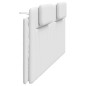 vidaXL Cabecero de cama acolchado cuero sintético blanco 200 cm vidaXL Cabecero de cama acolchado cuero sintético blanco 200 cm