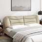 vidaXL Cabecero de cama acolchado tela crema 200 cm vidaXL Cabecero de cama acolchado tela crema 200 cm