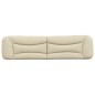 vidaXL Cabecero de cama acolchado tela crema 200 cm vidaXL Cabecero de cama acolchado tela crema 200 cm