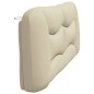 vidaXL Cabecero de cama acolchado tela crema 200 cm vidaXL Cabecero de cama acolchado tela crema 200 cm