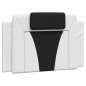 vidaXL Cabecero de cama acolchado cuero sintético blanco y negro 80 cm vidaXL Cabecero de cama acolchado cuero sintético blanco y negro 80 cm