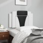 vidaXL Cabecero de cama acolchado cuero sintético blanco y negro 80 cm vidaXL Cabecero de cama acolchado cuero sintético blanco y negro 80 cm