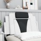 vidaXL Cabecero de cama acolchado cuero sintético blanco y negro 80 cm vidaXL Cabecero de cama acolchado cuero sintético blanco y negro 80 cm