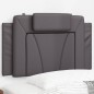 vidaXL Cabecero de cama acolchado cuero sintético gris 90 cm