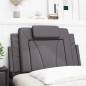 vidaXL Cabecero de cama acolchado cuero sintético gris 90 cm