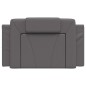 vidaXL Cabecero de cama acolchado cuero sintético gris 90 cm
