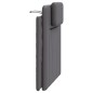 vidaXL Cabecero de cama acolchado cuero sintético gris 90 cm