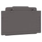 vidaXL Cabecero de cama acolchado cuero sintético gris 90 cm