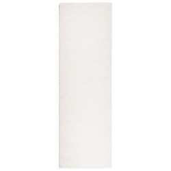 vidaXL Alfombra de pelo largo moderna crema 80x250 cm