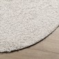 vidaXL Alfombra de pelo largo moderna crema Ø 100 cm vidaXL Alfombra de pelo largo moderna crema Ø 100 cm