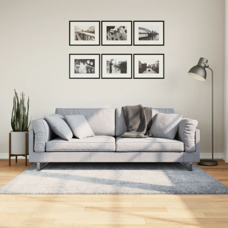 vidaXL Alfombra de pelo largo moderna azul 120x170 cm
