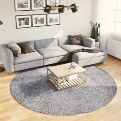 vidaXL Alfombra de pelo largo moderna azul Ø 240 cm