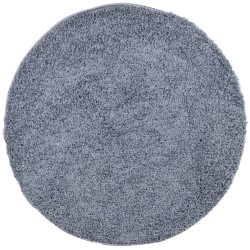 vidaXL Alfombra de pelo largo moderna azul Ø 240 cm