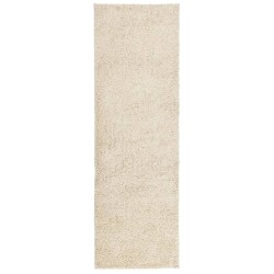 vidaXL Alfombra de pelo largo moderna dorado 80x250 cm