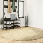 vidaXL Alfombra de pelo largo moderna dorado Ø 200 cm