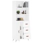 vidaXL Aparador alto madera contrachapada blanco 69,5x34x180 cm vidaXL Aparador alto madera contrachapada blanco 69,5x34x180 cm