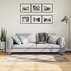 vidaXL Alfombra de pelo largo moderna beige y antracita 80x150 cm