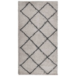 vidaXL Alfombra de pelo largo moderna beige y antracita 80x150 cm