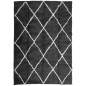 vidaXL Alfombra de pelo largo moderna negro y crema 160x230 cm vidaXL Alfombra de pelo largo moderna negro y crema 160x230 cm