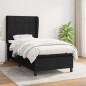 vidaXL Cama box spring con colchón tela negro 100x200 cm vidaXL Cama box spring con colchón tela negro 100x200 cm