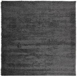 vidaXL Alfombra de pelo largo moderna gris antracita 120x120 cm