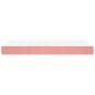 vidaXL Colchón de muelles ensacados terciopelo rosa 120x190x20 cm vidaXL Colchón de muelles ensacados terciopelo rosa 120x190x20 cm