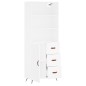 vidaXL Aparador alto madera contrachapada blanco 69,5x34x180 cm vidaXL Aparador alto madera contrachapada blanco 69,5x34x180 cm