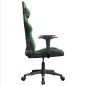 vidaXL Silla gaming de masaje cuero sintético negro y verde vidaXL Silla gaming de masaje cuero sintético negro y verde