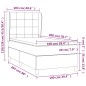 vidaXL Cama box spring con colchón tela negro 100x200 cm vidaXL Cama box spring con colchón tela negro 100x200 cm
