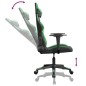vidaXL Silla gaming de masaje cuero sintético negro y verde vidaXL Silla gaming de masaje cuero sintético negro y verde