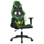 vidaXL Silla gaming de masaje cuero sintético negro y verde vidaXL Silla gaming de masaje cuero sintético negro y verde