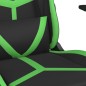 vidaXL Silla gaming de masaje cuero sintético negro y verde vidaXL Silla gaming de masaje cuero sintético negro y verde