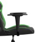 vidaXL Silla gaming de masaje cuero sintético negro y verde vidaXL Silla gaming de masaje cuero sintético negro y verde