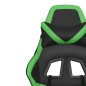 vidaXL Silla gaming de masaje cuero sintético negro y verde vidaXL Silla gaming de masaje cuero sintético negro y verde