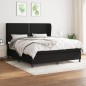 vidaXL Cama box spring con colchón tela negro 180x200 cm vidaXL Cama box spring con colchón tela negro 180x200 cm