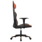 vidaXL Silla gaming de masaje cuero sintético negro y naranja vidaXL Silla gaming de masaje cuero sintético negro y naranja