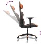 vidaXL Silla gaming de masaje cuero sintético negro y naranja vidaXL Silla gaming de masaje cuero sintético negro y naranja