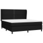 vidaXL Cama box spring con colchón tela negro 180x200 cm vidaXL Cama box spring con colchón tela negro 180x200 cm