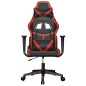 vidaXL Silla gaming de masaje cuero sintético negro y rojo vidaXL Silla gaming de masaje cuero sintético negro y rojo
