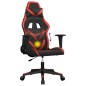 vidaXL Silla gaming de masaje cuero sintético negro y rojo vidaXL Silla gaming de masaje cuero sintético negro y rojo